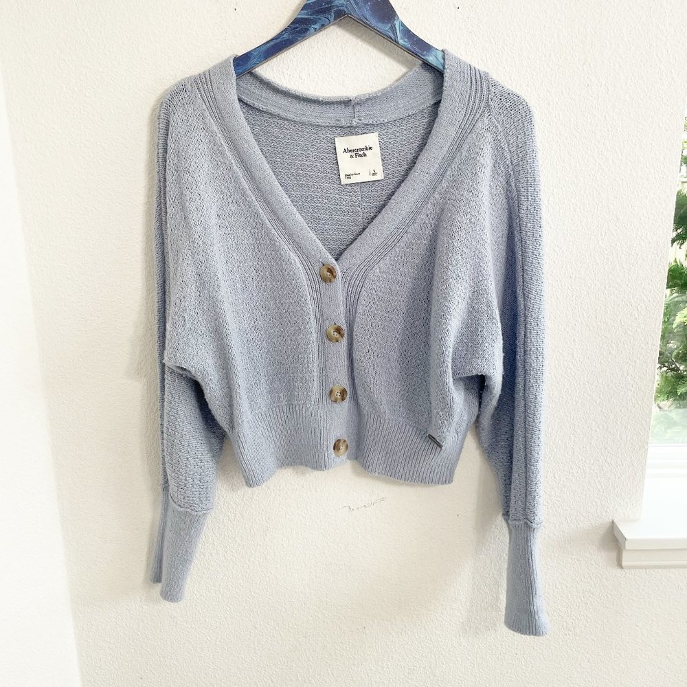 Abercrombie & Fitch Blue Cropped Cardigan
